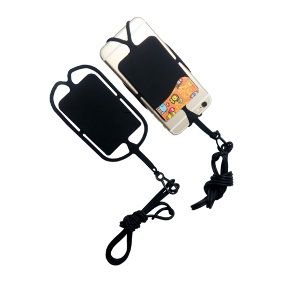 Silicone cell phone tether holster