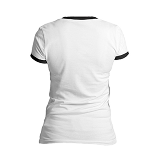Women 's Cotton Black Round Neck T - shirt