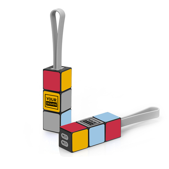 3-in-1 Rotate Rubik's cube data cable