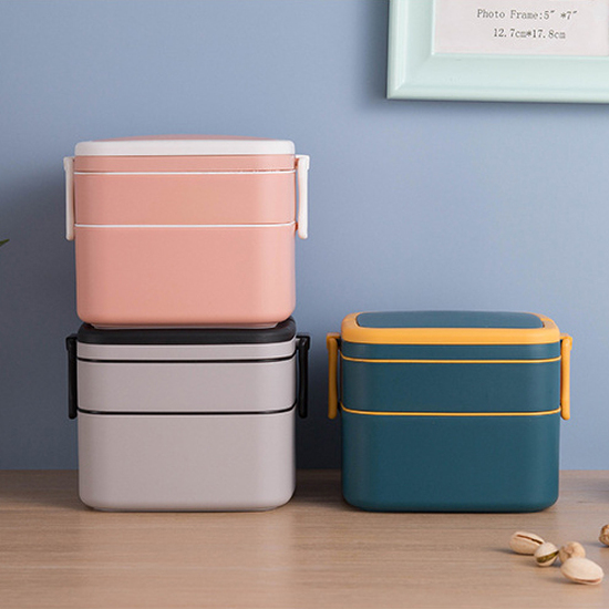 Portable double-layer lunchbox