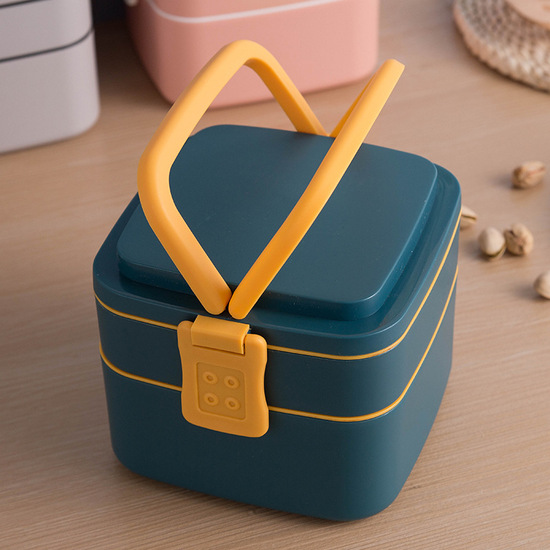 Portable double-layer lunchbox