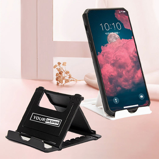 Adjustable foldable phone holder