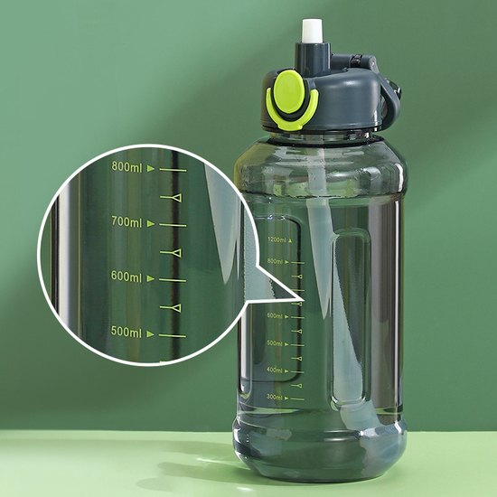 Large capacity transparent water bottle