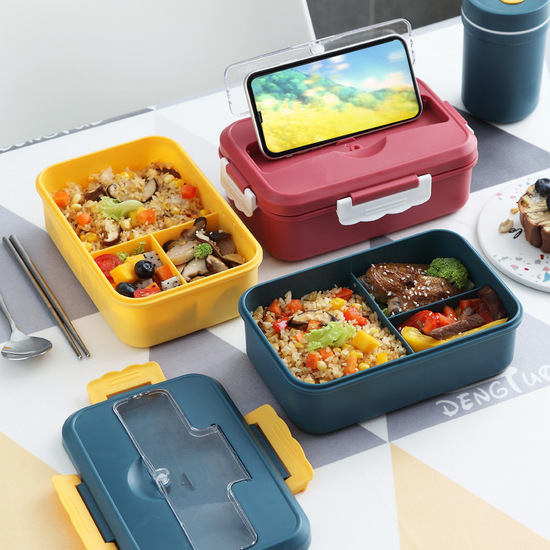 Mobile phone holder, lunch box cover, and water bottle sleeve set