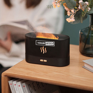 Simulation flame humidifier with aroma diffuser