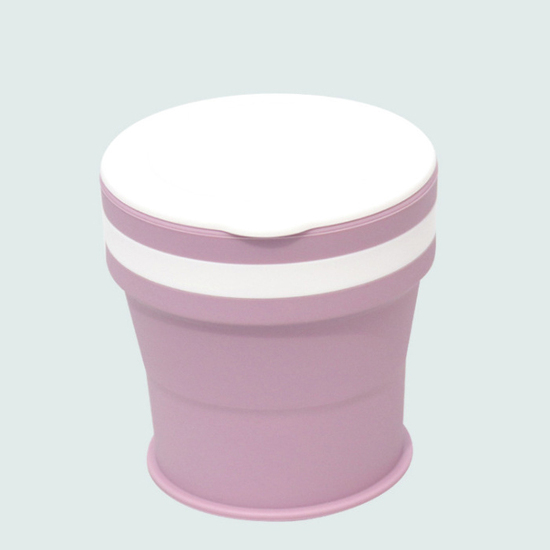 Multi-color folding silicone portable water cup