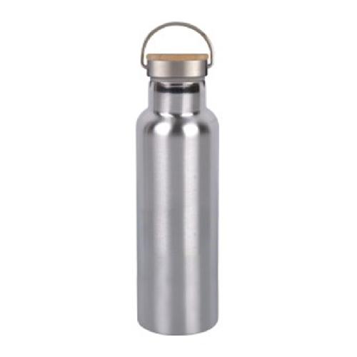 Bamboo Trimmed Stainless Steel Bottle